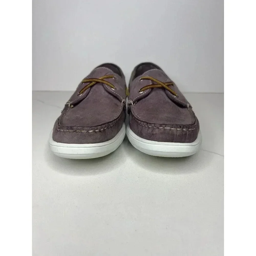 Allen Edmonds AE Lake Mendota Boat Shoes Plum Size 9 E Loafers Comfy